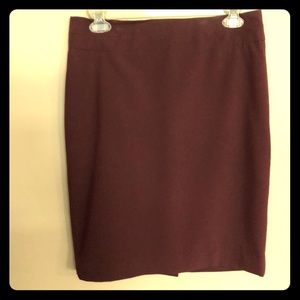 Maroon pencil skirt
